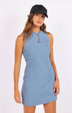 Sage the Label | Bradshaw Mini Dress | Dusty Blue