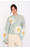 24Colors | Blue Flower Pullover Sweater