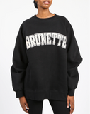 Brunette The Label | The "BRUNETTE" Not Your Boyfriend's Crew Neck Sweatshirt | Black