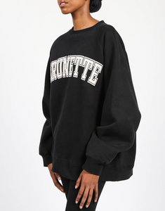 Brunette The Label | The "BRUNETTE" Not Your Boyfriend's Crew Neck Sweatshirt | Black