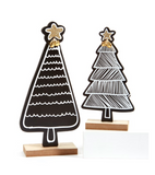 Giftcraft | Wooden trees | Black & White