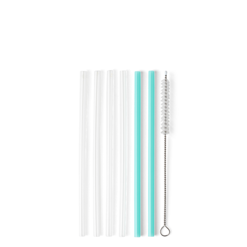 Swig | SHORT Reusable Straws With Brush (6) 6.5in